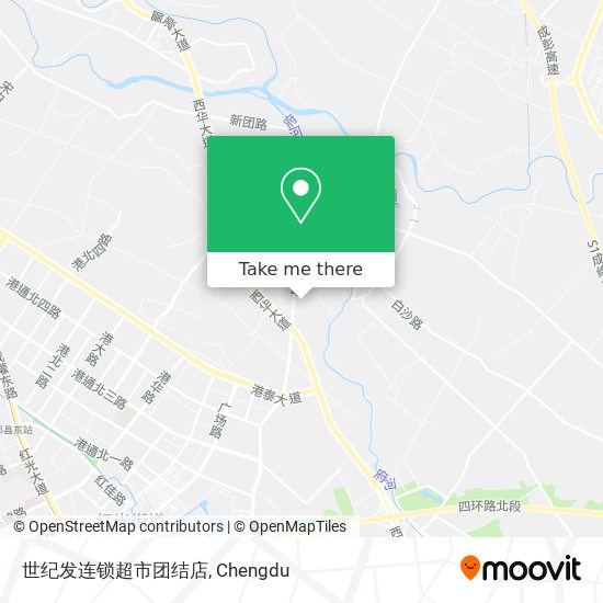 世纪发连锁超市团结店 map