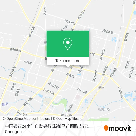 中国银行24小时自助银行(新都马超西路支行) map