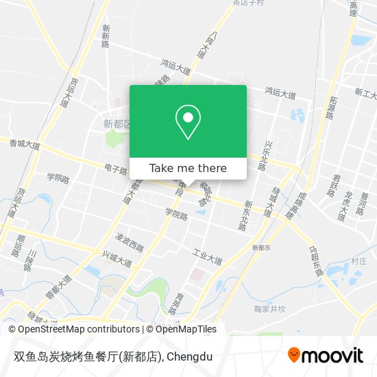 双鱼岛炭烧烤鱼餐厅(新都店) map