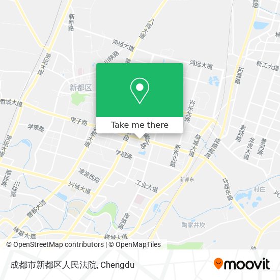 成都市新都区人民法院 map