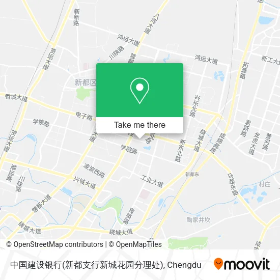 中国建设银行(新都支行新城花园分理处) map