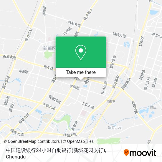 中国建设银行24小时自助银行(新城花园支行) map