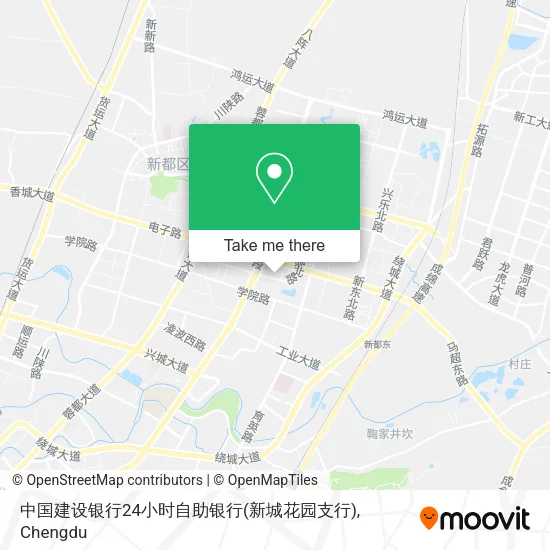 中国建设银行24小时自助银行(新城花园支行) map