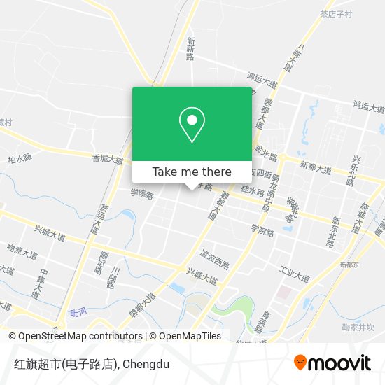 红旗超市(电子路店) map