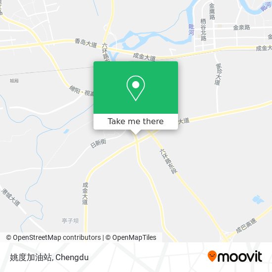 姚度加油站 map