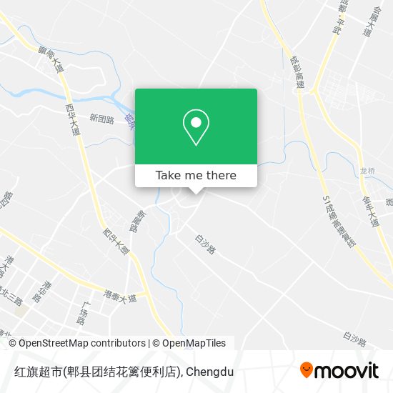 红旗超市(郫县团结花篱便利店) map