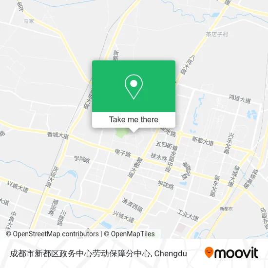 成都市新都区政务中心劳动保障分中心 map