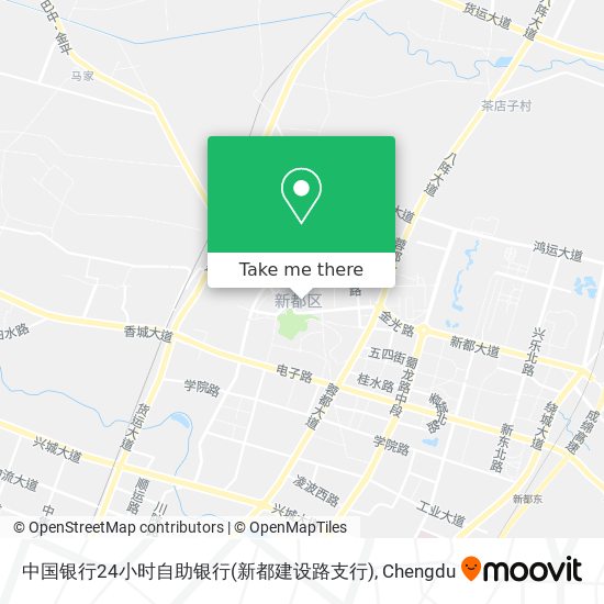 中国银行24小时自助银行(新都建设路支行) map