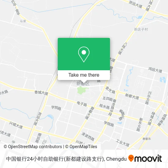 中国银行24小时自助银行(新都建设路支行) map
