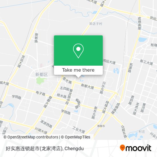 好实惠连锁超市(龙家湾店) map