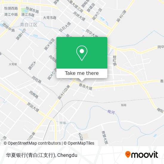 华夏银行(青白江支行) map