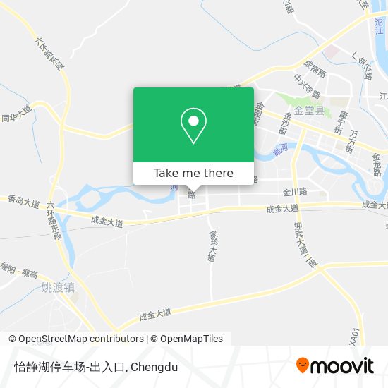 怡静湖停车场-出入口 map
