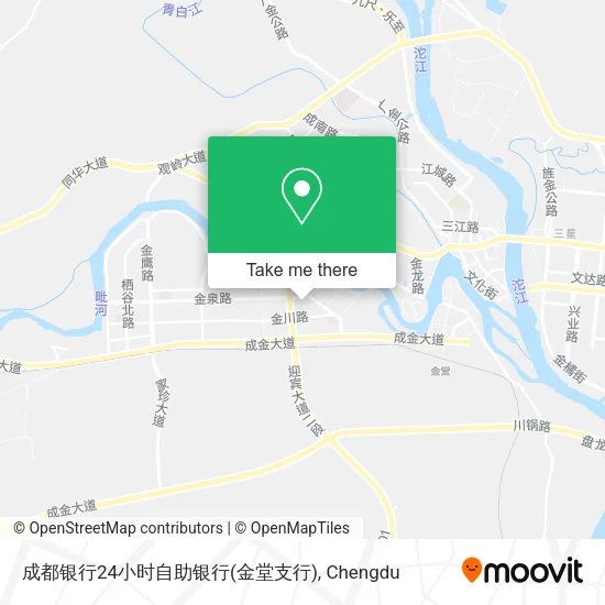 成都银行24小时自助银行(金堂支行) map