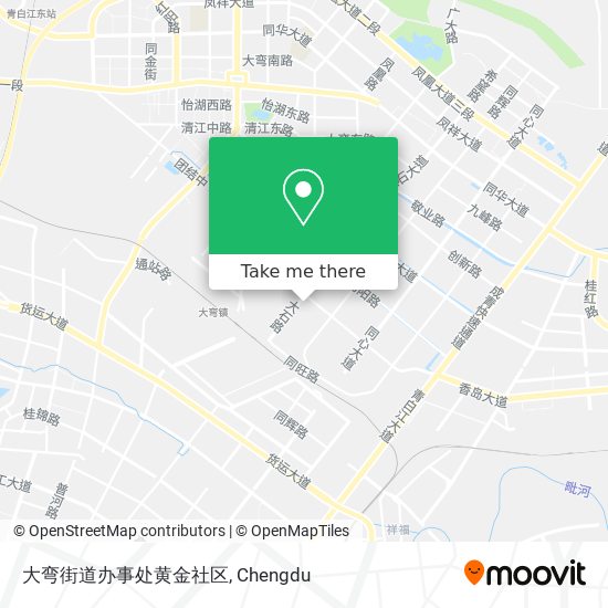 大弯街道办事处黄金社区 map
