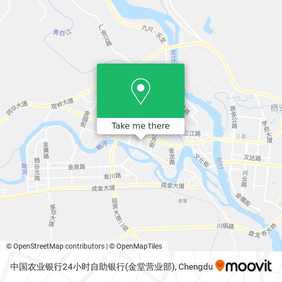 中国农业银行24小时自助银行(金堂营业部) map