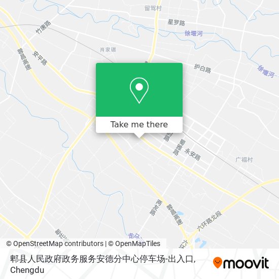 郫县人民政府政务服务安德分中心停车场-出入口 map
