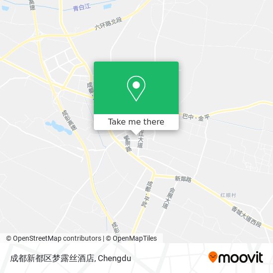 成都新都区梦露丝酒店 map