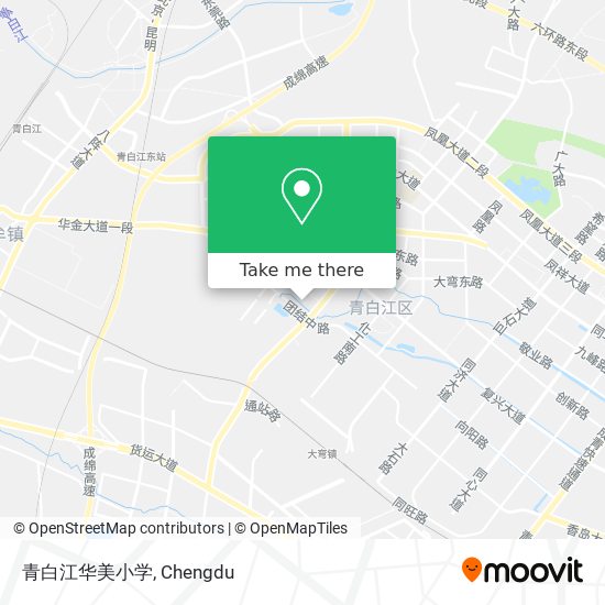 青白江华美小学 map