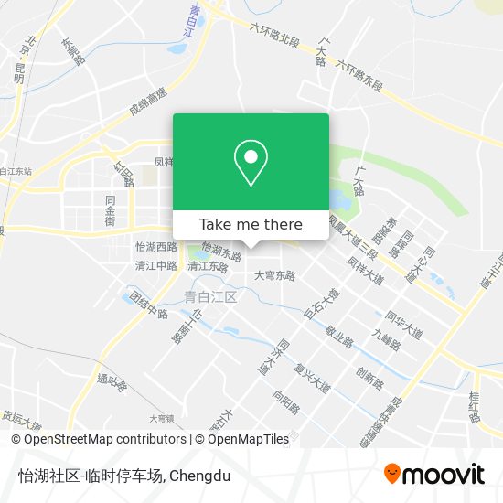 怡湖社区-临时停车场 map