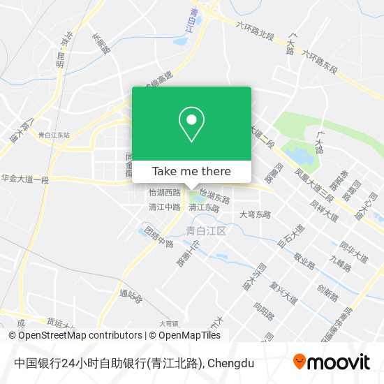 中国银行24小时自助银行(青江北路) map