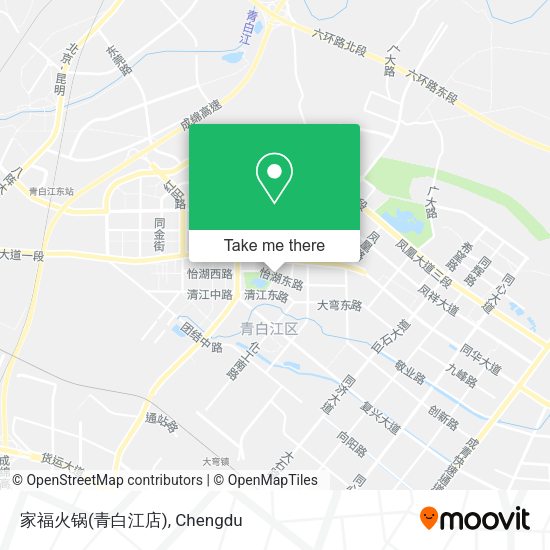 家福火锅(青白江店) map