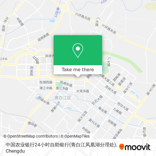 中国农业银行24小时自助银行(青白江凤凰湖分理处) map