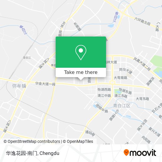华逸花园-南门 map