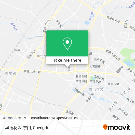 华逸花园-东门 map
