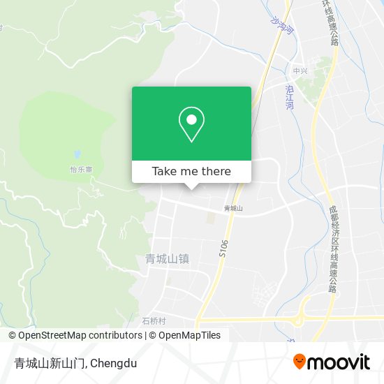 青城山新山门 map