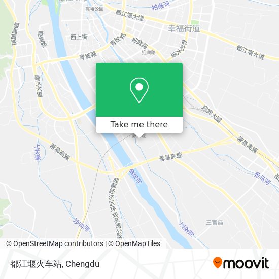 都江堰火车站 map