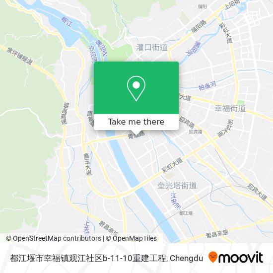 都江堰市幸福镇观江社区b-11-10重建工程 map