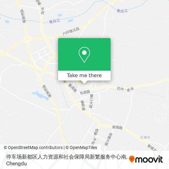 停车场新都区人力资源和社会保障局新繁服务中心南 map