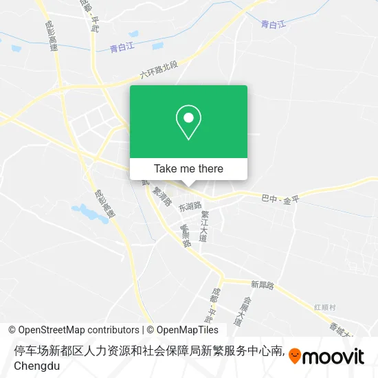 停车场新都区人力资源和社会保障局新繁服务中心南 map