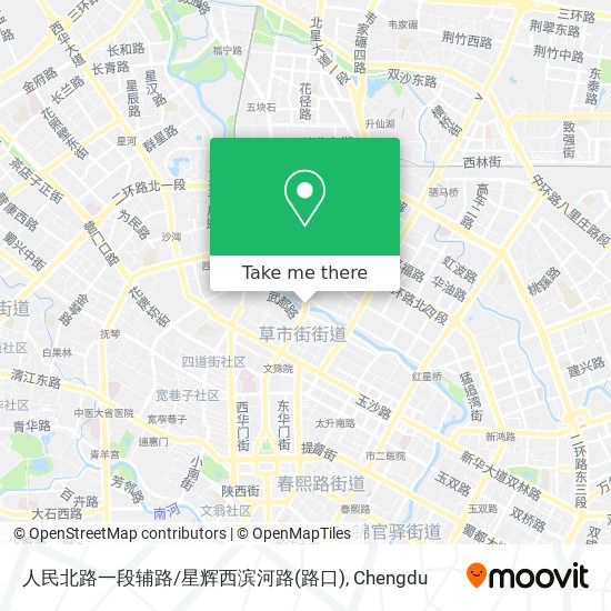 人民北路一段辅路/星辉西滨河路(路口) map