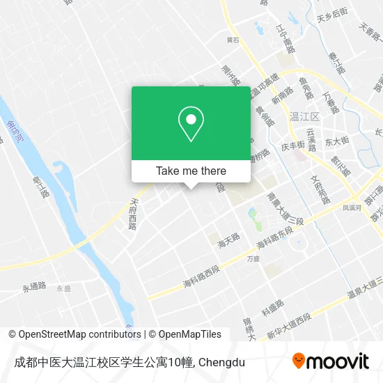 成都中医大温江校区学生公寓10幢 map
