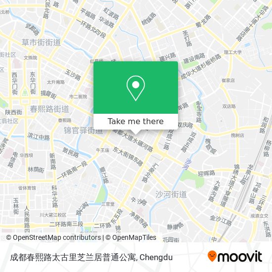 成都春熙路太古里芝兰居普通公寓 map