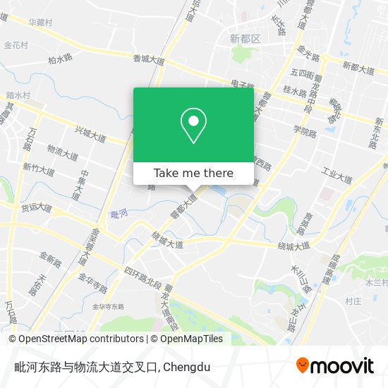 毗河东路与物流大道交叉口 map