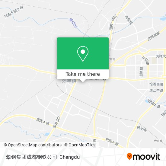 攀钢集团成都钢铁公司 map