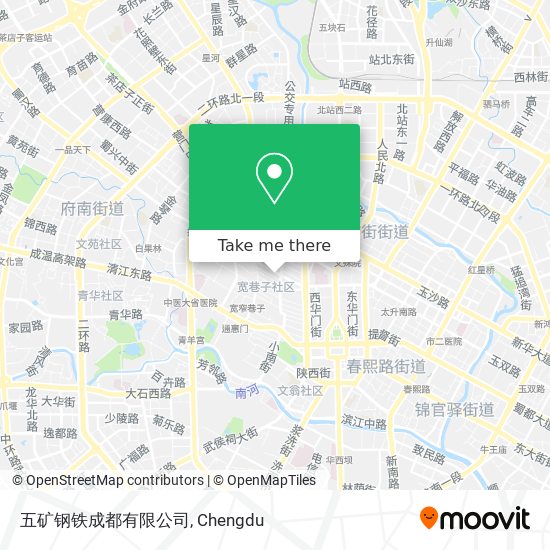 五矿钢铁成都有限公司 map