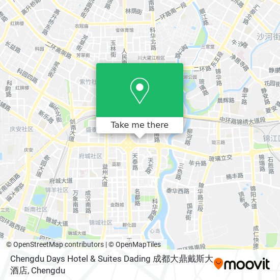 Chengdu Days Hotel & Suites Dading 成都大鼎戴斯大酒店 map