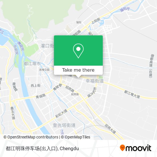 都江明珠停车场(出入口) map