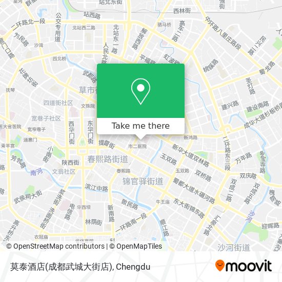 莫泰酒店(成都武城大街店) map