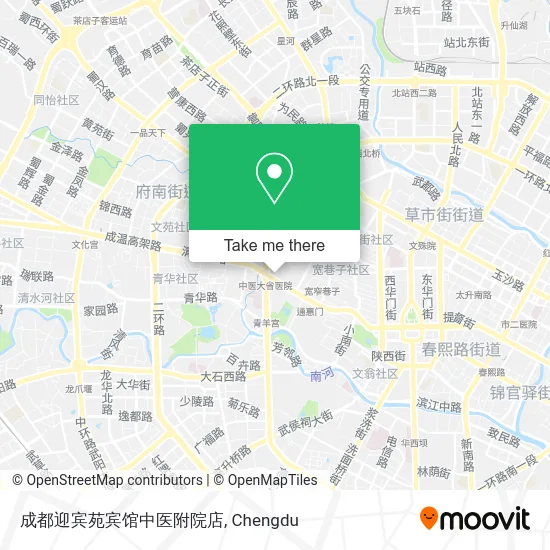 成都迎宾苑宾馆中医附院店 map