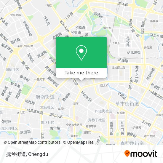 抚琴街道 map