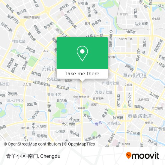 青羊小区-南门 map