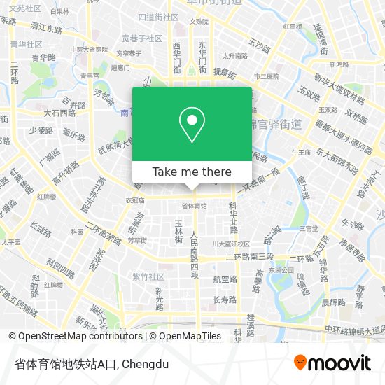 省体育馆地铁站A口 map