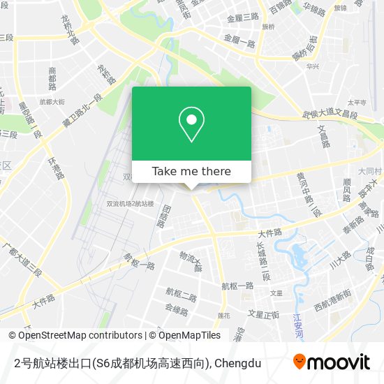 2号航站楼出口(S6成都机场高速西向) map