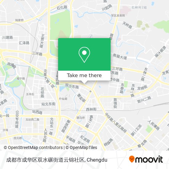 成都市成华区双水碾街道云锦社区 map