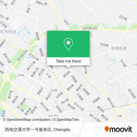 西南交通大学一号服务区 map