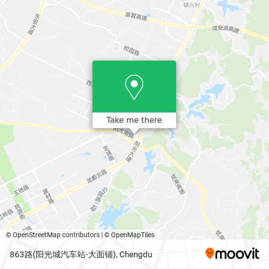 863路(阳光城汽车站-大面铺) map